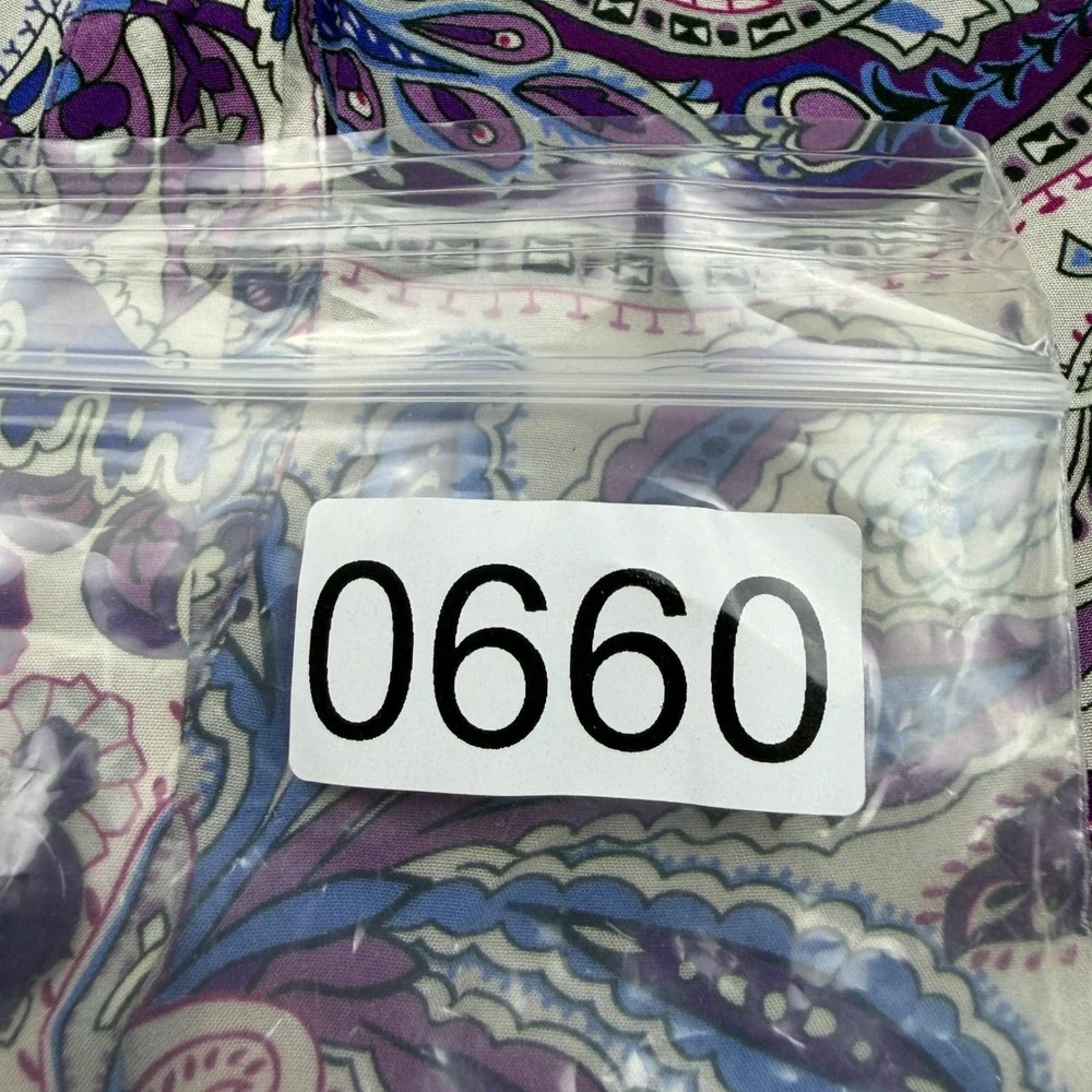 Gerard Darel Paris Paisley Viscose Button Down Blouse Purple Blue 38 DZC67Z157